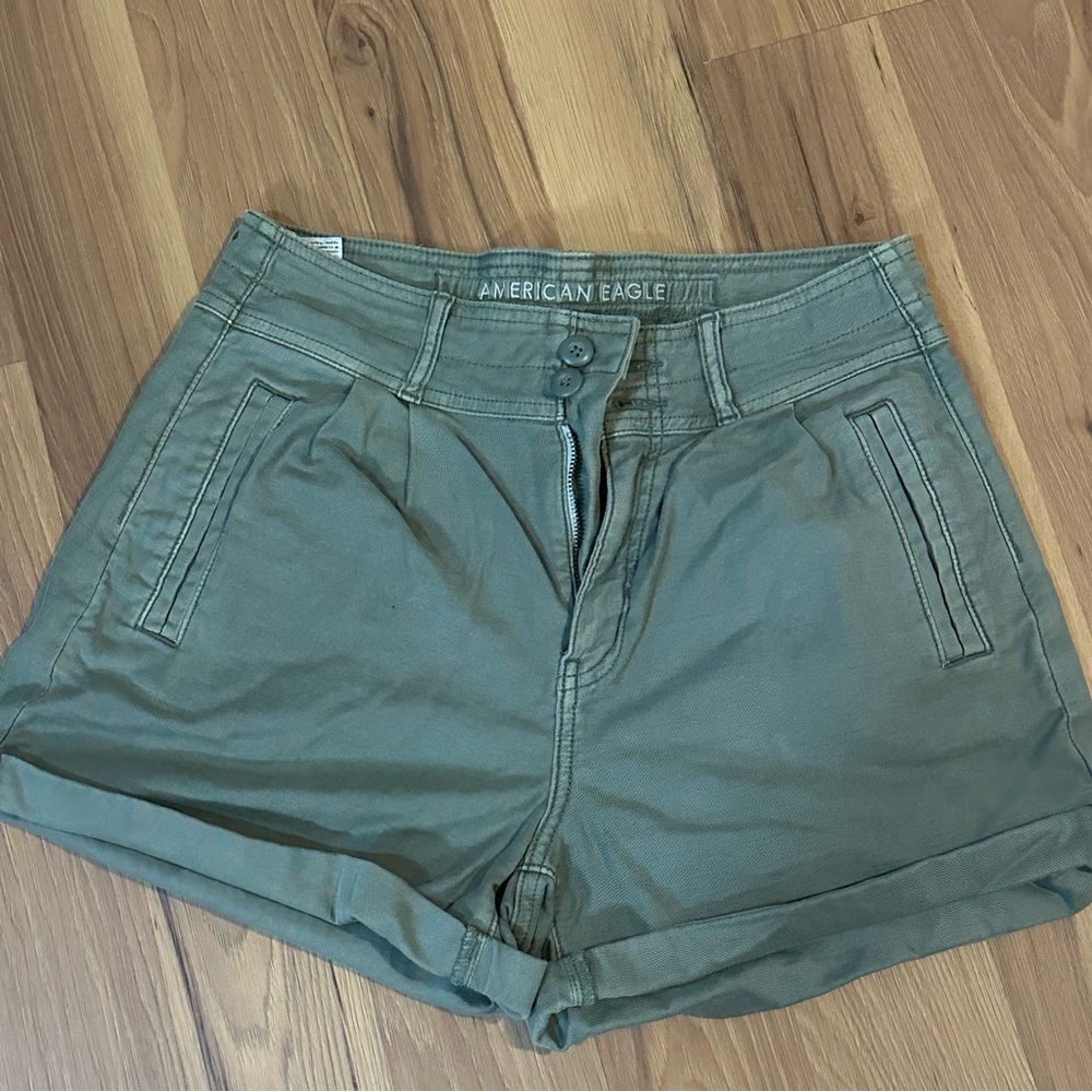 American Eagle Outfitters High Waist Olive Shorts